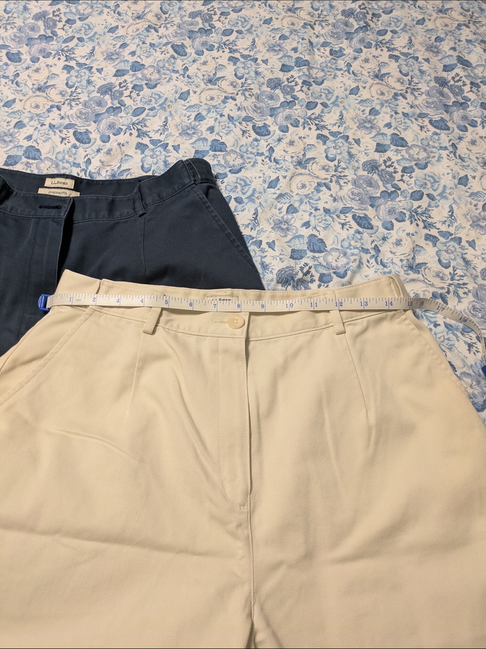 L.L. Bean Women's Bermuda Shorts - Navy and Khaki - Picture 9 of 11